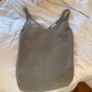 Reiss Blue-Gray Knitted Tank